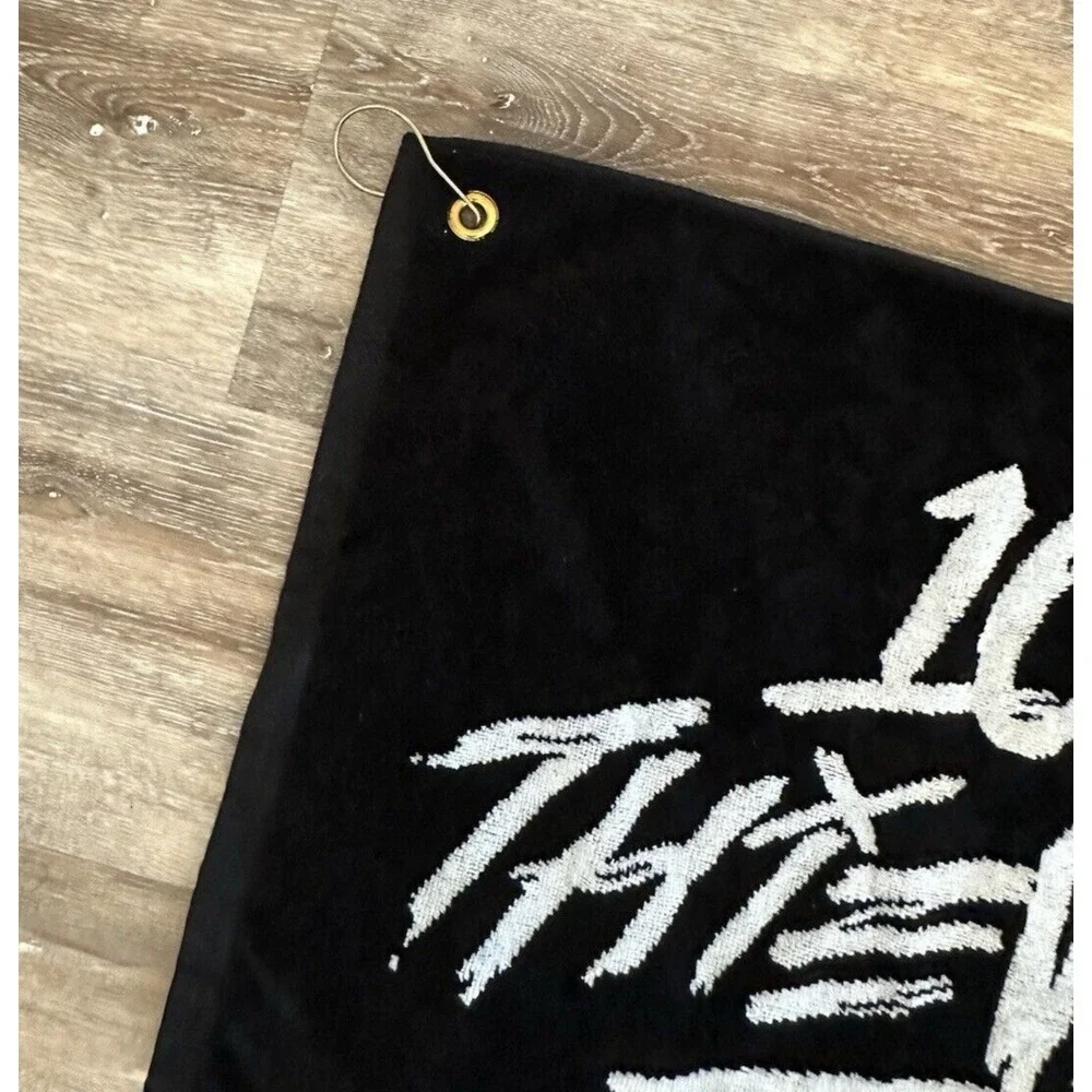 100 Thieves Golf Towel Black White Made in USA Metal Clip